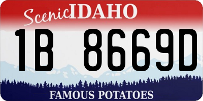 ID license plate 1B8669D