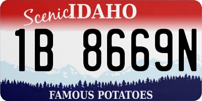 ID license plate 1B8669N