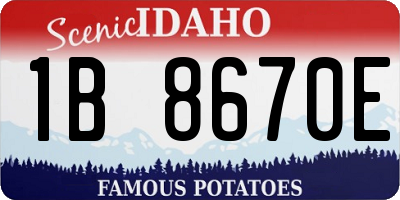 ID license plate 1B8670E