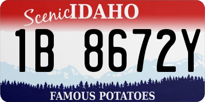 ID license plate 1B8672Y