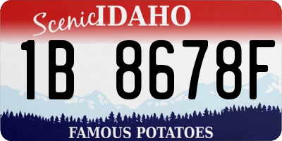 ID license plate 1B8678F