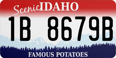ID license plate 1B8679B