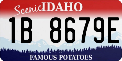 ID license plate 1B8679E