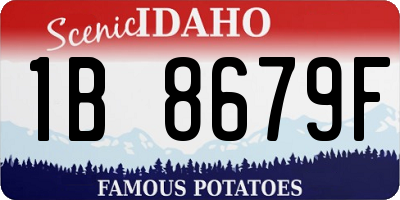 ID license plate 1B8679F