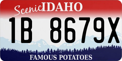ID license plate 1B8679X
