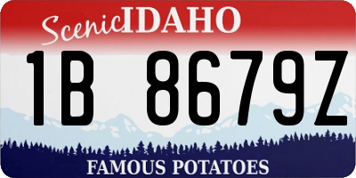 ID license plate 1B8679Z