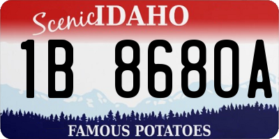 ID license plate 1B8680A
