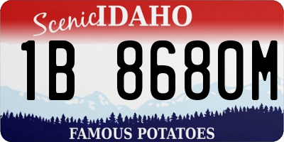 ID license plate 1B8680M