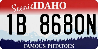 ID license plate 1B8680N