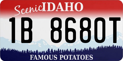 ID license plate 1B8680T