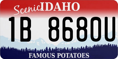 ID license plate 1B8680U