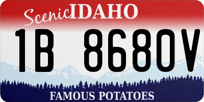 ID license plate 1B8680V