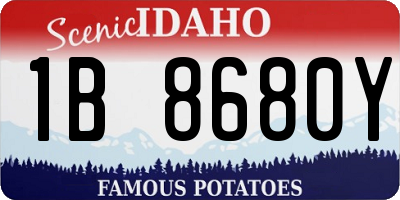 ID license plate 1B8680Y