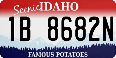 ID license plate 1B8682N