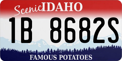 ID license plate 1B8682S