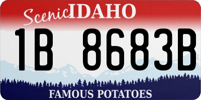 ID license plate 1B8683B