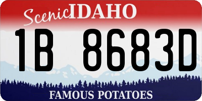 ID license plate 1B8683D