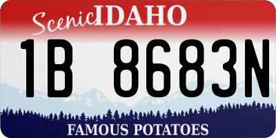 ID license plate 1B8683N