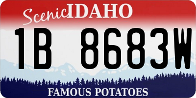 ID license plate 1B8683W