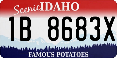 ID license plate 1B8683X