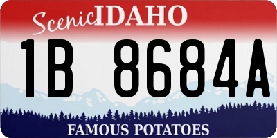 ID license plate 1B8684A