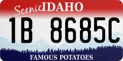 ID license plate 1B8685C