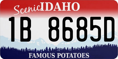 ID license plate 1B8685D