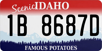 ID license plate 1B8687D