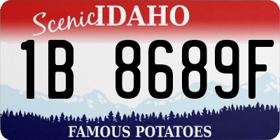 ID license plate 1B8689F