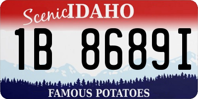 ID license plate 1B8689I