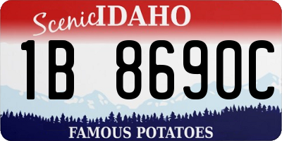 ID license plate 1B8690C