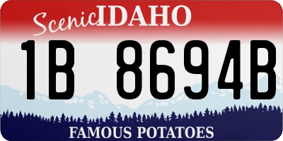 ID license plate 1B8694B