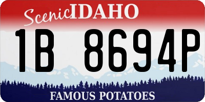 ID license plate 1B8694P