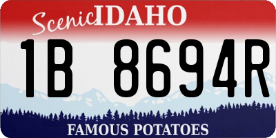 ID license plate 1B8694R
