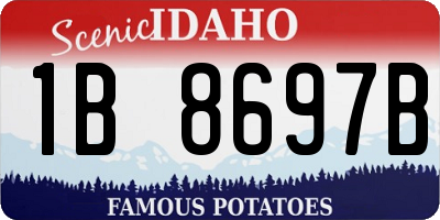 ID license plate 1B8697B