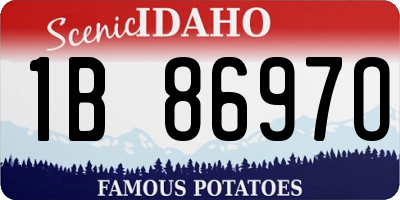 ID license plate 1B8697O