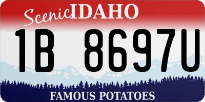 ID license plate 1B8697U