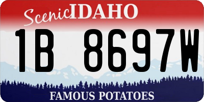 ID license plate 1B8697W