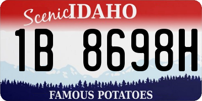 ID license plate 1B8698H