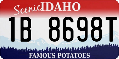 ID license plate 1B8698T