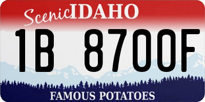 ID license plate 1B8700F