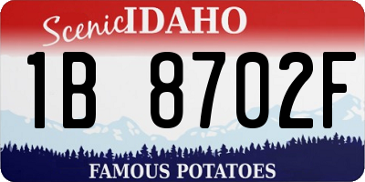ID license plate 1B8702F