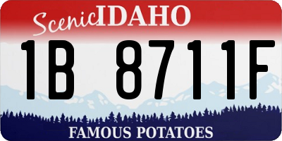 ID license plate 1B8711F
