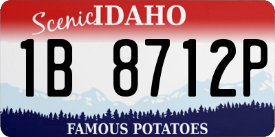 ID license plate 1B8712P