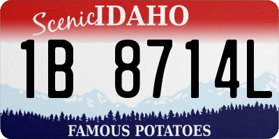 ID license plate 1B8714L