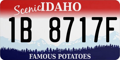 ID license plate 1B8717F