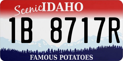 ID license plate 1B8717R