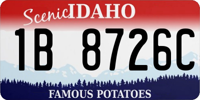 ID license plate 1B8726C