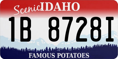 ID license plate 1B8728I