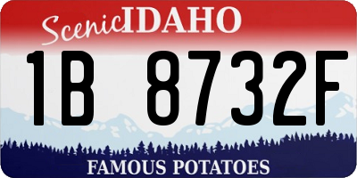 ID license plate 1B8732F
